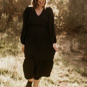 ASOS Designed Ruffled Maternity Nursing Dress